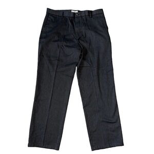 Dockers Pants Men's 36x32 Dark Gray Classic Fit Dress Wedding Flat Front
